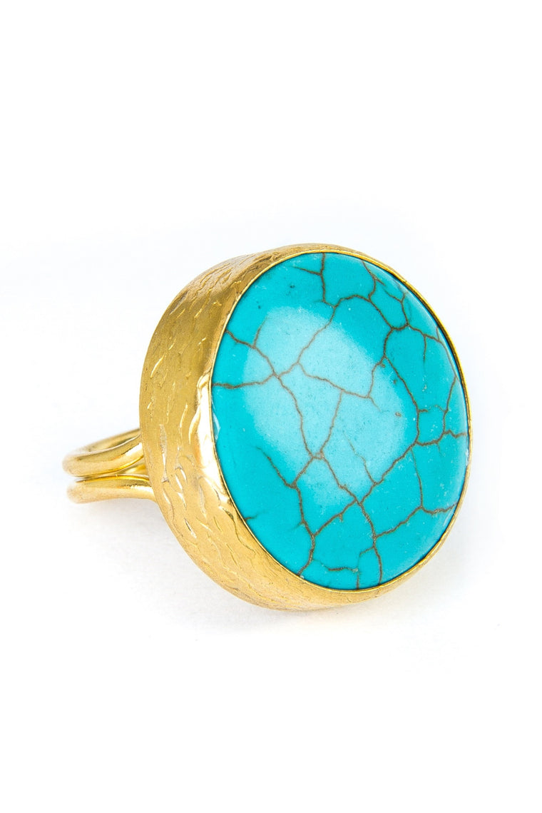 Turquoise Gemstone Gold Ring