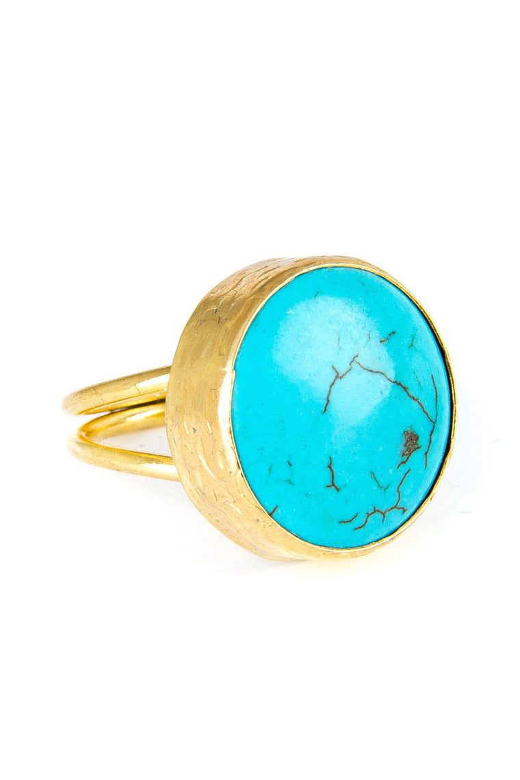 Turquoise Gemstone Gold Ring
