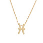 Pisces Zodiac Sign Necklace Gold