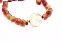 Gemini SunStone Macrame Zodiac Bracelet - Lulugem.com