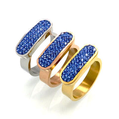 Hermez Gold Crystal Bolt Ring