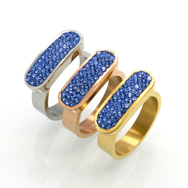 Hermez Gold Crystal Bolt Men's Ring