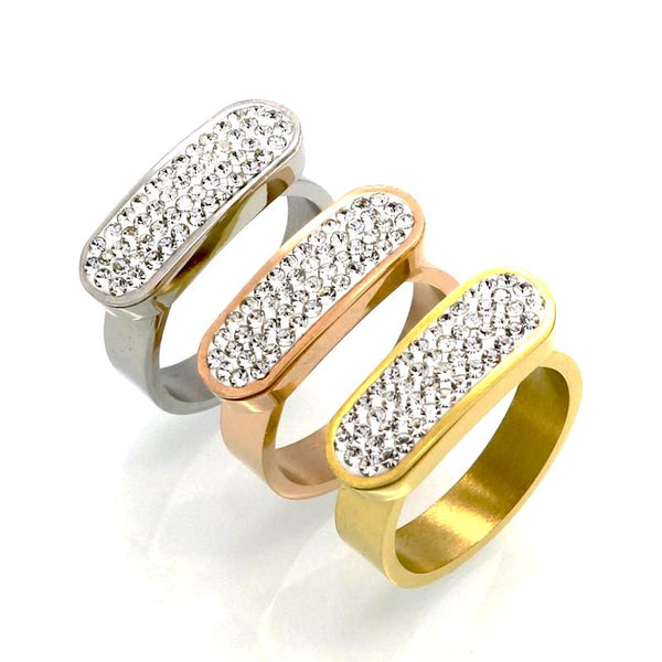 Hermez Gold Crystal Bolt Men's Ring