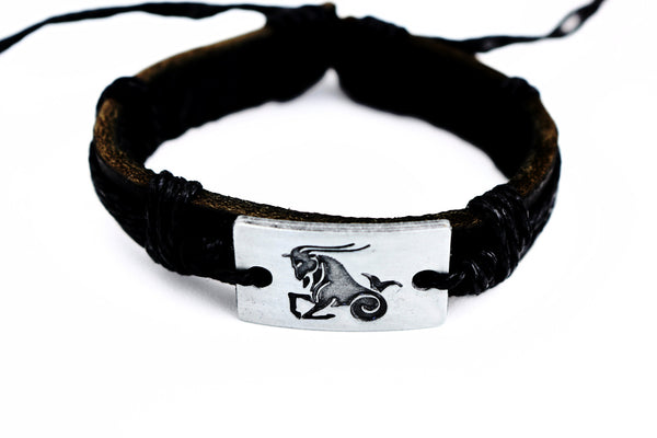 Capricorn Leather Cuff Bracelet - Lulugem.com