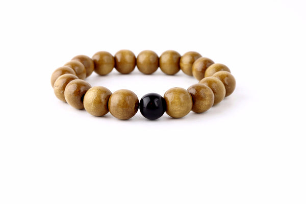 His Mala SandalWood and Jasper Bracelets