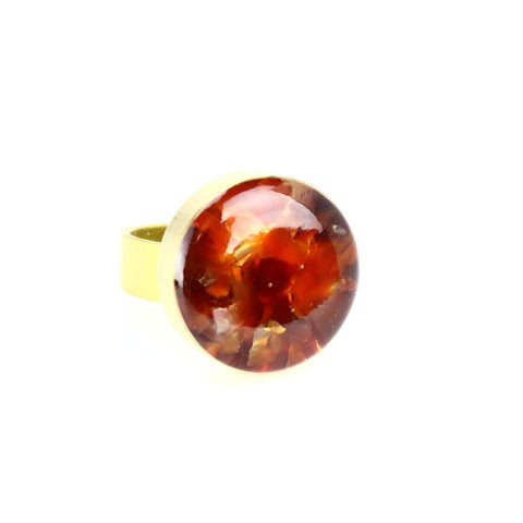 Crushed SunStone Gemstone Ring - Lulugem.com