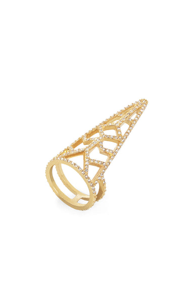 Pave Trinity Gold Ring