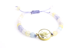 Leo Fluorite Macrame Zodiac Bracelet - Lulugem.com