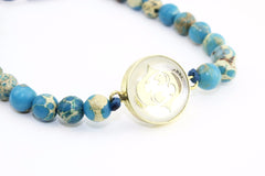 Pisces Turquoise Macrame Zodiac Bracelet