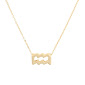 Aquarius Zodiac Sign Necklace Gold