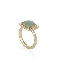 Green Aventurine Gemstone Gold Ring