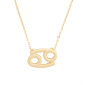 Cancer Zodiac Sign Necklace Gold
