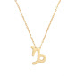 Aries Zodiac White Gold Necklace - Lulugem.com