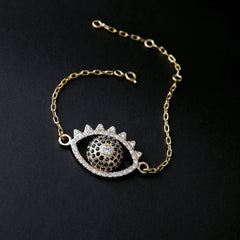 Evil Eye Bracelet with Rhinestones - Lulugem.com