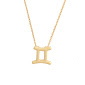 Gemini Zodiac Sign Necklace Gold