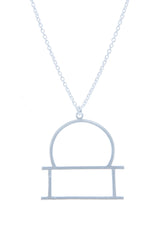 Libra Zodiac White Gold Necklace - Lulugem.com