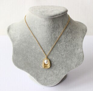Virgo Zodiac Golden Pearl Necklace
