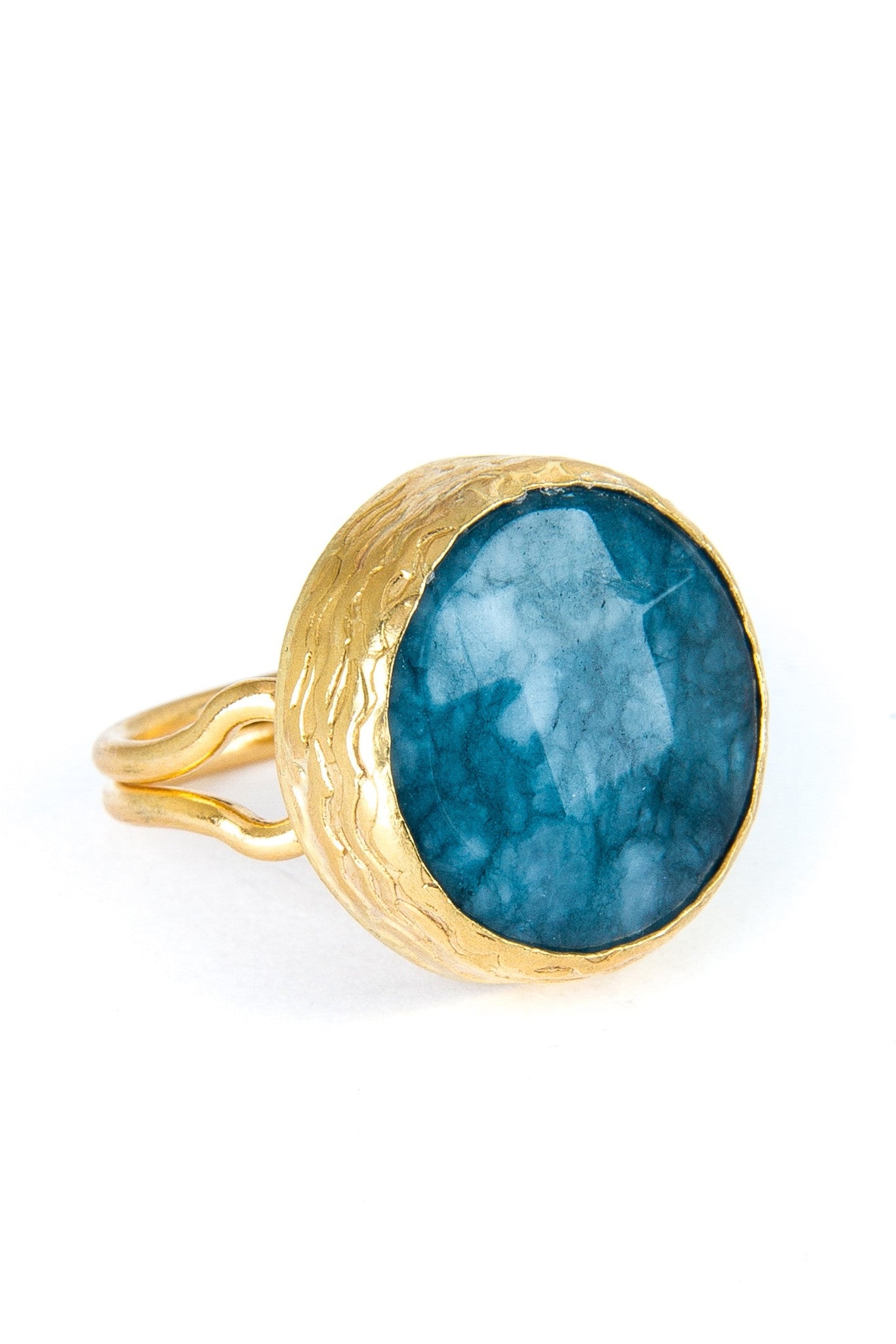 Sodalite Gemstone Gold Ring