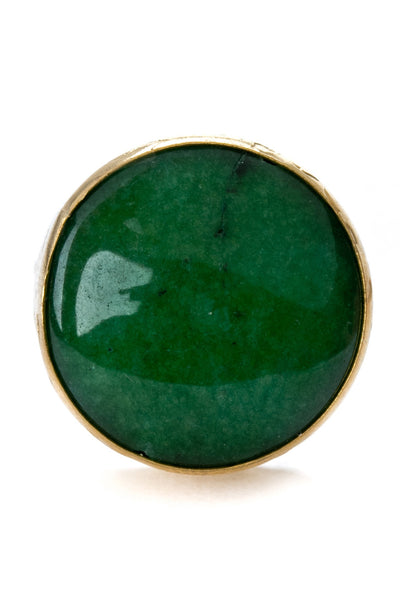 Jade Gemstone Gold Ring