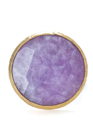 Lilac Amethyst Gemstone Gold Ring - Lulugem.com