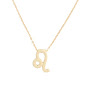 Leo Zodiac Sign Necklace Gold