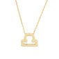 Aries Zodiac White Gold Necklace - Lulugem.com