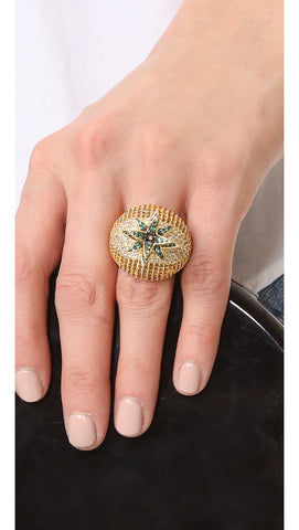 Aquamarine Gold Ring - Lulugem.com