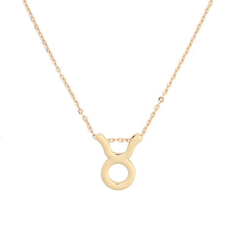 Aries Zodiac White Gold Necklace - Lulugem.com