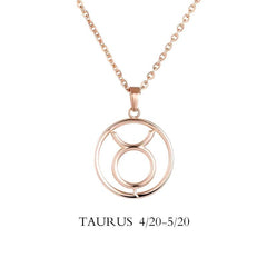 Taurus Zodiac Sign Necklace Gold