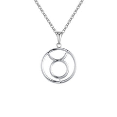 Taurus Zodiac Sign Necklace Silver