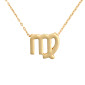 Virgo Zodiac Sign Necklace Gold