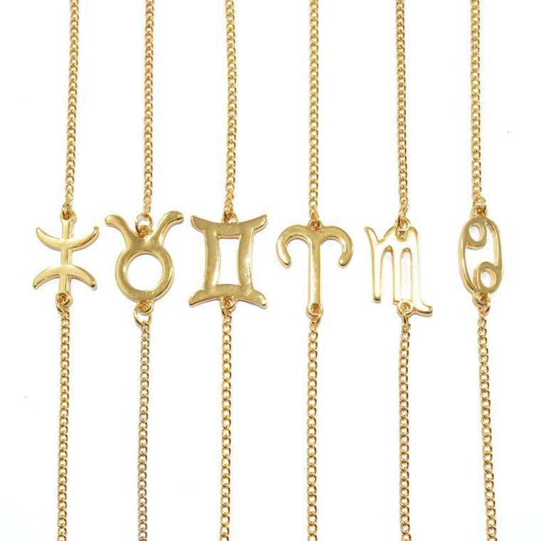 Zodiac Charm Gold Bracelet