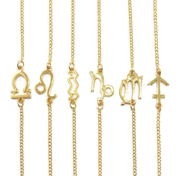 Zodiac Charm Gold Bracelet