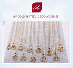 Aries Zodiac Sign Necklace Gold